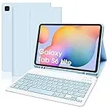 Samsung Galaxy Tab S6 Lite Tastatur mit Hülle, QWERTZ Deutsches Bluetooth Tastatur Hülle für Samsung Galaxy Tab S6 Lite 10,4 Zoll 2024(SM-P620/ P625) & 2022(SM-P613/ P619) & 2020(SM-P610/ P615)