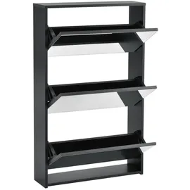 [en.casa] Vogar 102,5 x 102 x 17 cm verspiegelt / schwarz