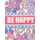 Zwillingsherz Tragetasche bunter Mustermix blau 38 x 45 x 17 cm