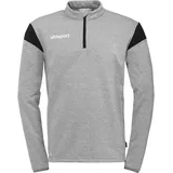 Uhlsport Squad 27 1/4 Zip TOP in grau melange/schwarz, 3XL