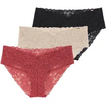 DORINA Slip 3 St. Beige/Schwarz  L