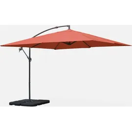 sweeek Sonnenschirm 300 x 300 cm Terrakotta