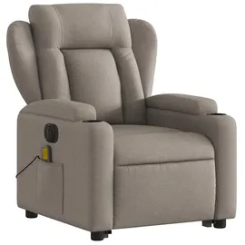 vidaXL Elektrischer Massagesessel mit Aufstehhilfe Taupe Stoff