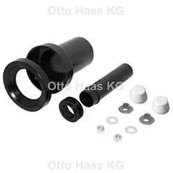 HAAS Wand WC-Anschlussgarnitur 3287 DN90/110 Toilette, Dichtung, 180mm, schwarz