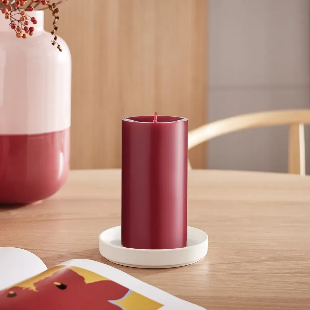 ENGELS ORIGINAL Stumpen - verschiedene Farben und Größen - Ø 8 H 15 cm / Burgunder