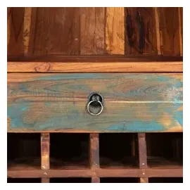 vidaXL Weinregal 50 x 40 x 180 cm Altholz Braun