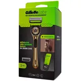 Gillette Rasierer mit Reinigungs-Element Champion Gold Edition, 1 Handstück, 1, 1 Wandhalterung, 1 Reise-Etui