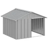 vidaXL Hundehütte 116,5 x 103 x 81,5 cm Stahl Grau