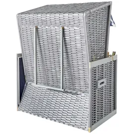 My Flair Strandkorb, 2-Sitzer, inkl. LED-Beleuchtung, grau