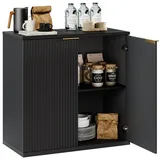 Okwish Sideboard 80 x 80 x 40 cm Schwarz