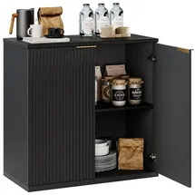 Okwish Sideboard 80 x 80 x 40 cm Schwarz