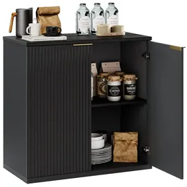 Okwish Sideboard 80 x 80 x 40 cm Schwarz