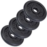 ScSPORTS® Hantelscheibe, 10 kg, (4-tlg) schwarz