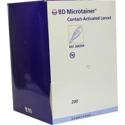 BD MICROTAINER Lanzette blau 1,5x2 mm 200 St.