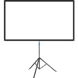 Tectake tectake® Beamer-Leinwand, für 4K, HD, Ultra HD und Full HD, Gain-Faktor 1,0, reißfester Terylenestoff, faltenfrei gespannt, Format 16:9, 72“