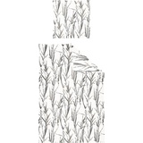 IRISETTE Bettwäsche Mako-Satin Natur Größe 135x200 Gräser Ähren grau braun weiß 8463-80