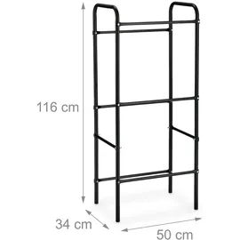 Relaxdays Getränkekistenregal 116 x 50 x 34 cm Schwarz