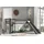 M&S Halbhochbett Pino 90 x 200 cm Kiefer massiv grau lackiert