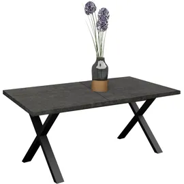 Mäusbacher Ausziehtisch 140 x 73 x 90 cm grau/schwarz