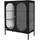 ML-Design Vitrinenschrank 80 x 102,5 x 40 cm Schwarz