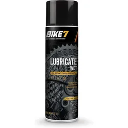Fahrradzubehör Kettenölspray für lange Strecken - Bike7 Lubricate Wet 500ml schwarz|farblos 0,5 LITER