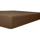 Kneer Spannbettlaken für Topper Vario-Stretch 90 x 200 cm mocca