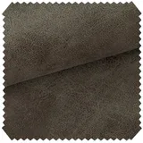 novely® Stoff exquisit ETERNITY Vintage Antiklederoptik Möbelstoff, Velours-Kunstleder, Schwer Entzündbar, Meterware, 1lfm grau