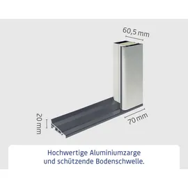 EcoStar Haustür ISOPRO Secur IPS 020 RC2 verkehrsweiß 110 x 210 cm