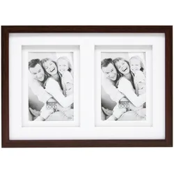 Deknudt S65KQ2           2x10x15 Holz Galerie braun Passepartout