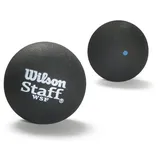 Wilson Squashball Staff (blauer Punkt, Speed schnell) schwarz - 1 Ball