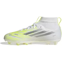 adidas F50 Sparkfusion League Mid Cut AG/FG Kinder Cloud White/Iron Metallic/Hi-Res Yellow 38