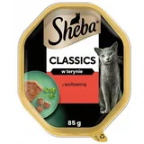 Sheba Classics in Pastete Nassfutter für Katzen mit Rindfleisch Schale 44 x 85 g