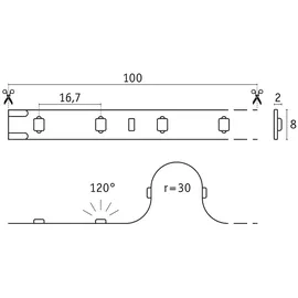Paulmann LED Strip Silver P25 5m 20W 60lm/m 60LEDs/m LED Streifen