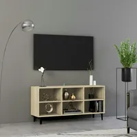 VidaXL TV-Schrank mit Metallbeinen Sonoma-Eiche 103,5x30x50 cm