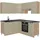 Vicco Winkelküche Fame-Line L-Form 160 x 190 cm Braun