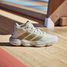 adidas Court Stabil Hallenschuh - Off White / Gold Metallic / Crystal Sand, 44 2/3