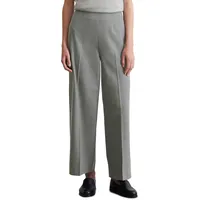 Chinohose MARC O'POLO "aus Flanell-Twill" Gr. 36, Normalgrößen, grau Damen Hosen