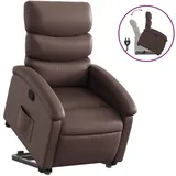 vidaXL Relaxsessel mit Aufstehhilfe Kunstleder 92 x 99,5 x 0 cm Braun