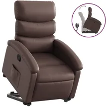 vidaXL Relaxsessel mit Aufstehhilfe Kunstleder 92 x 99,5 x 0 cm Braun