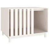 vidaXL Hundehütte 100 x 70 x 72 cm Holz Weiß