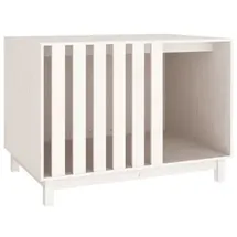 vidaXL Hundehütte 100 x 70 x 72 cm Holz Weiß