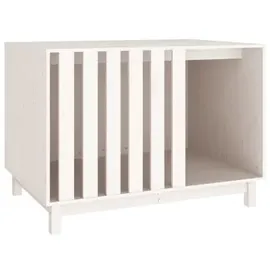 vidaXL Hundehütte 100 x 70 x 72 cm Holz Weiß