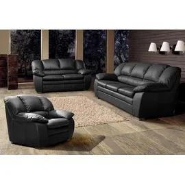 Cotta Polstergarnitur COTTA "Casino", schwarz (schwarz,), H:88cm T:92cm, FSC-zertifizierter Holzwerkstoff, Sitzmöbel-Sets, Sessel, 2-Sitzer, 2,5-Sitzer, hohe Rückenlehne