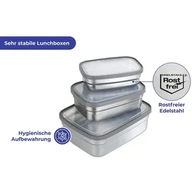 Maximex »Edelstahl« Set, 3 Größen, luftdichte Deckel, spülmaschinengeeignet