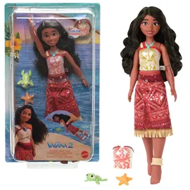 Mattel Spielzeuge aus Disney Vaiana 2, schwimmende Tautai Vaiana-Modepuppe mit 2 Zube