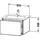 Duravit L-Cube 62x48,1cm, Ei sw, 1 Auszug, wandhängend