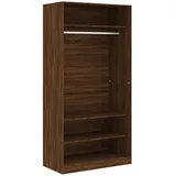 vidaXL Kleiderschrank Braun Eiche-Optik 100x50x200 cm Holzwerkstoff Modell 2