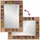 vidaXL Badezimmer Spiegel 50 cm beige