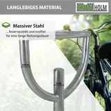 Baumarktplus Fahrradanlehnbügel 115 x 56 cm Stahl feuerverzinkt Ø 60 mm zum Einbetonieren Fahrradständer in grau Typ d