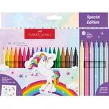 Faber-Castell Einhorn Filzstifte farbsortiert, 24 St. + GRATIS Einhornsticker
